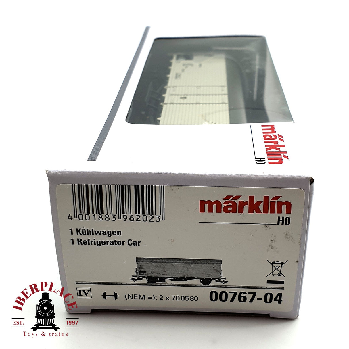 ♻️🔒 Märklin 00767 vagon de mercancias frigorífico Luces de cola rojas DB H0 escala 1:87