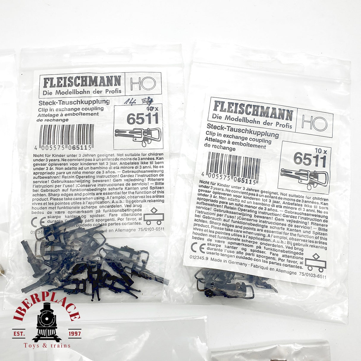 ♻️ Fleischmann 6511 Enganches Rivarossi R23293 Lote repuestos patines AC H0 Escala 1:87