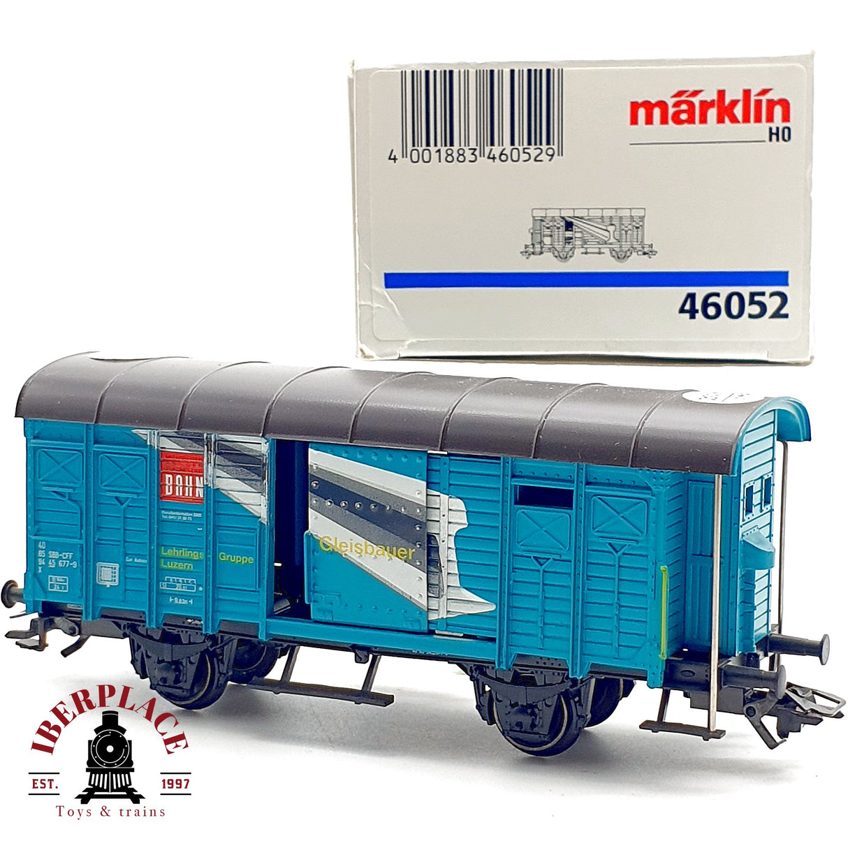 ♻️ Märklin 46052 Vagón Cerrado Azul SBB CFF Gleisbauer AC H0 Escala 1:87
