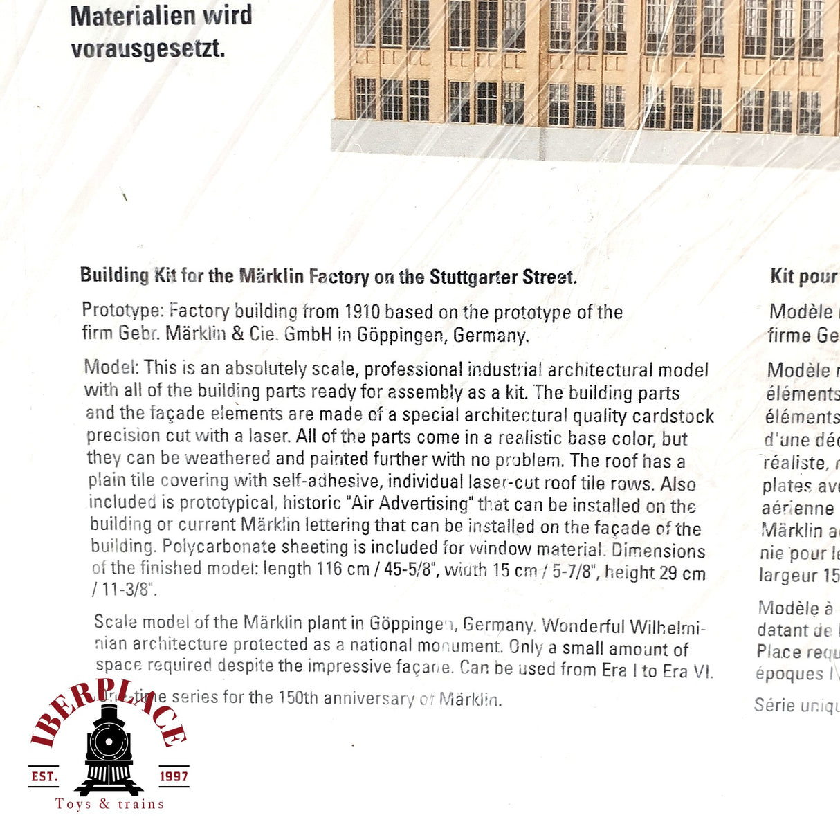 ♻️ Märklin 72150 Kit de construcción de la planta de Märklin en la Stuttgart Straße de Göppingen. H0 escala 1:87 E19