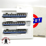 ♻️ Liliput Set 3 Automotores ET 11 DB Azul Gris Automotor Tren DC H0 Escala 1:87