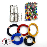 ♻️  Märklin Lote electrónico de cables placas de distribución y clavijas hembra macho H0 escala 1:87 E20
