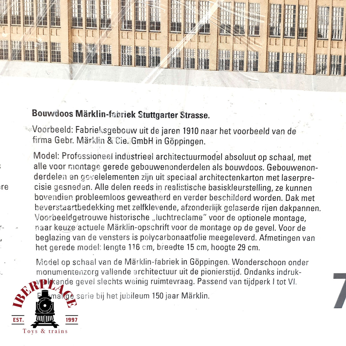 ♻️ Märklin 72150 Kit de construcción de la planta de Märklin en la Stuttgart Straße de Göppingen. H0 escala 1:87 E19