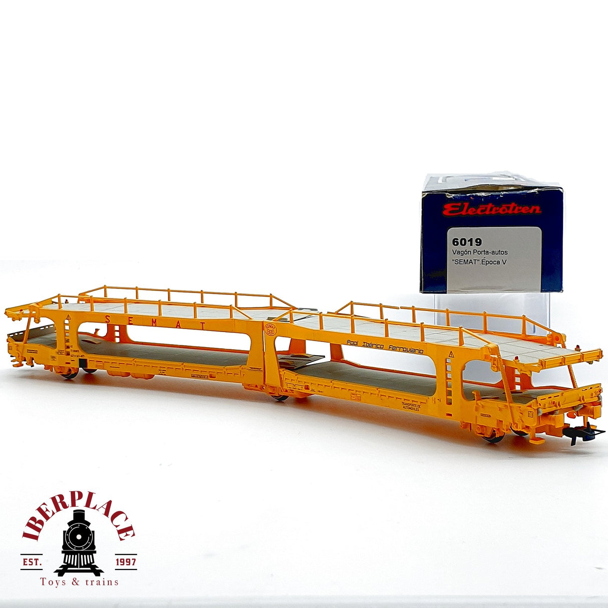 ♻️ Electrotren 6019 Vagon Porte-autos SEMAT Pool Iberico RENFE Ep V H0 1:87 DC