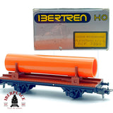 ♻️ IBERTREN 2396 Vagón Plataforma Carga Tubo RENFE  DC H0 Escala 1:87