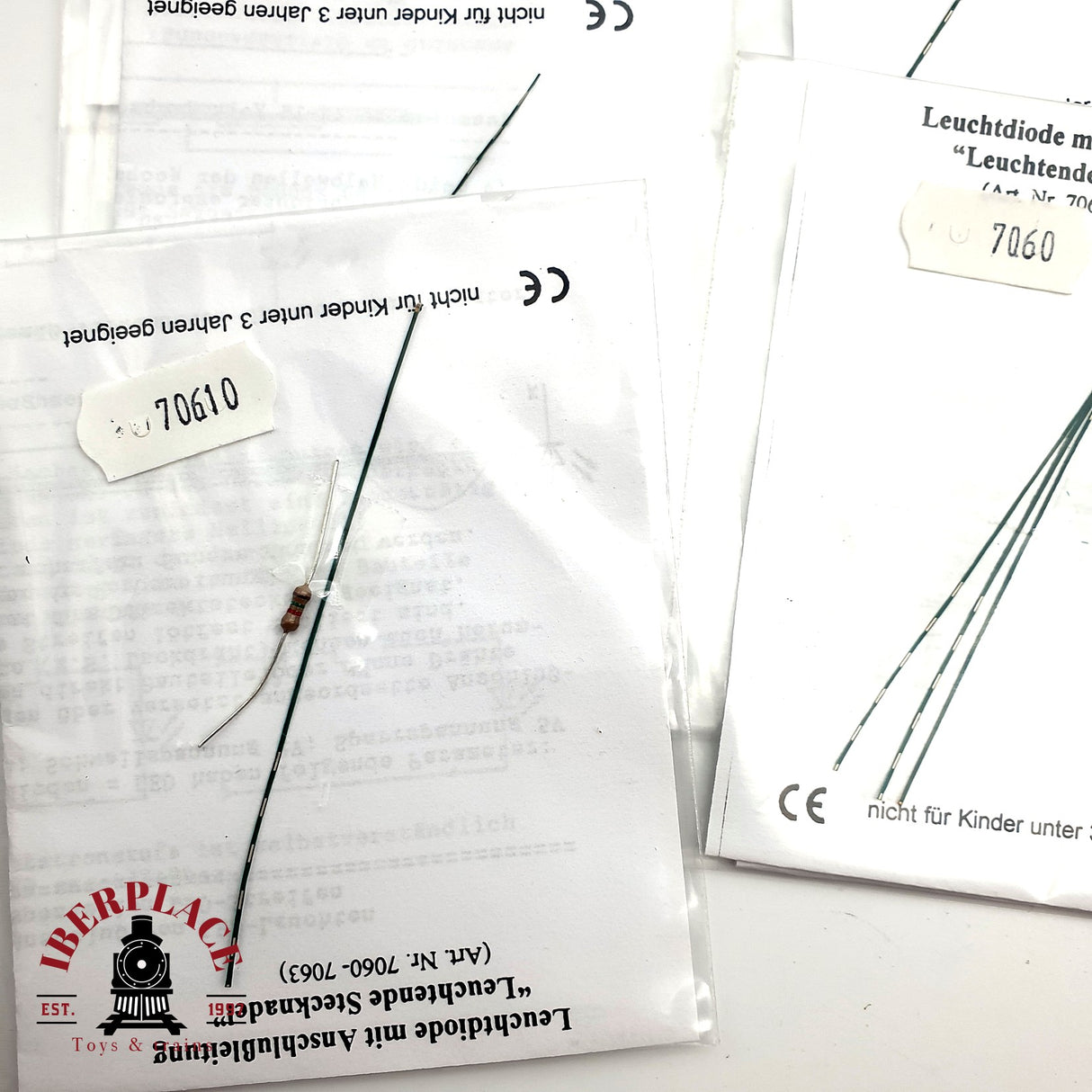 ♻️  12x Diodo luminoso con cable de conexión H0 escala 1:87 E19