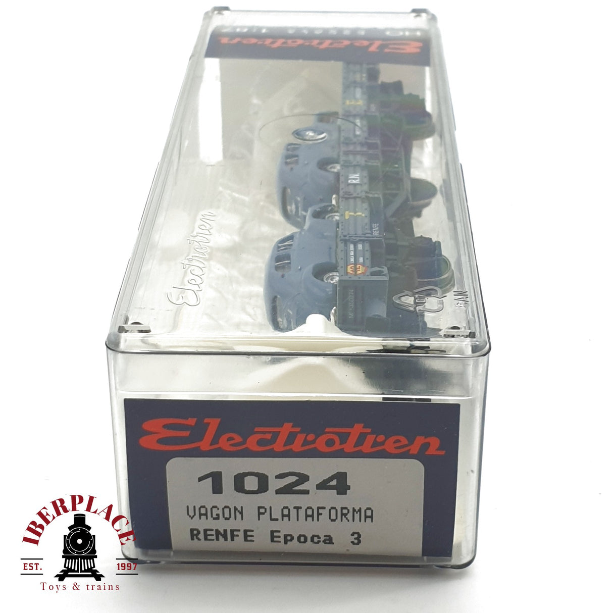 ♻️ Electrotren 1024 vagón plataforma RENFE Ep 3 con vehiculos H0 escala 1:87 A27 4/5