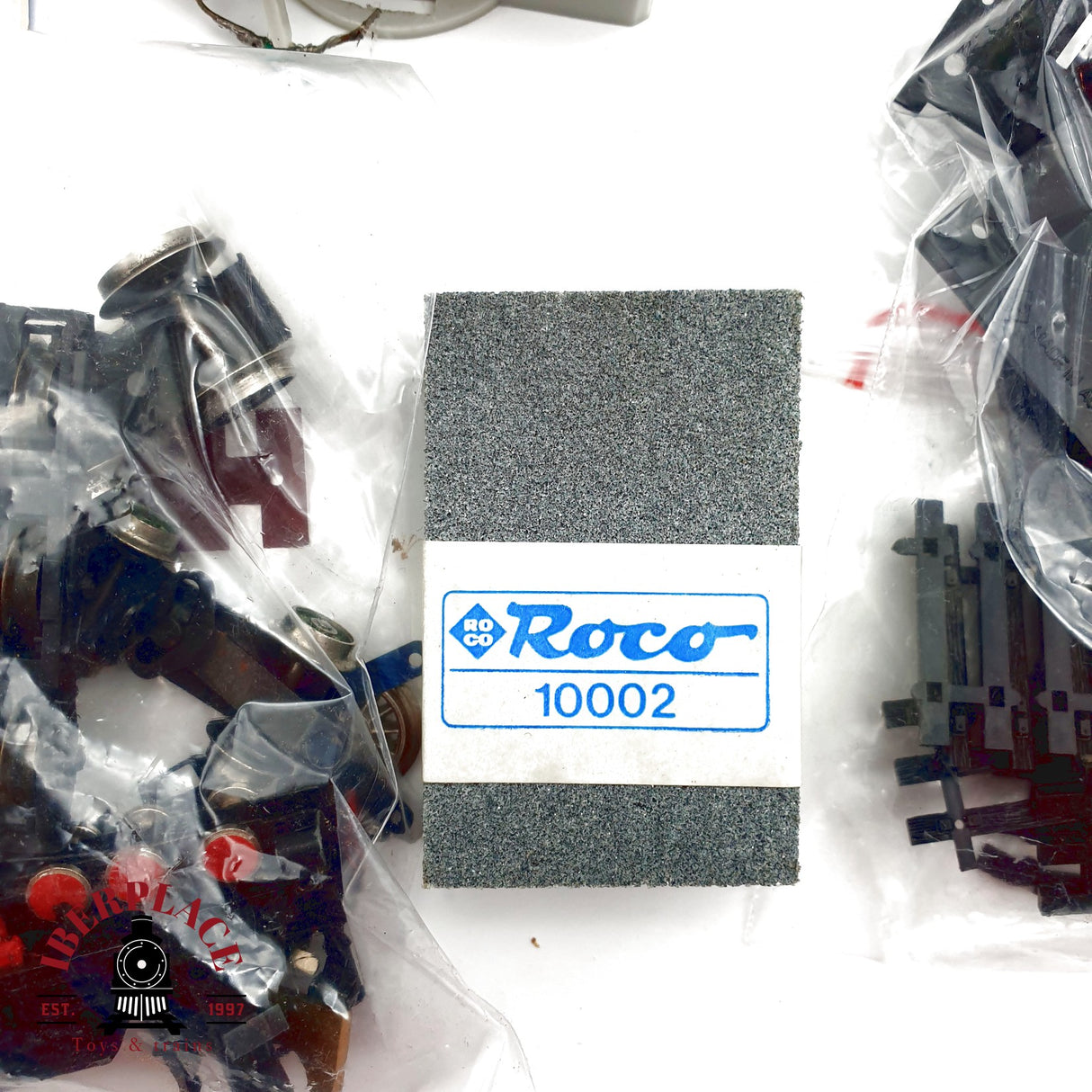 ♻️  Roco Lote de accesorios y piezas de repuesto para vagones bogies, enganches, etc H0 escala 1:87 E20