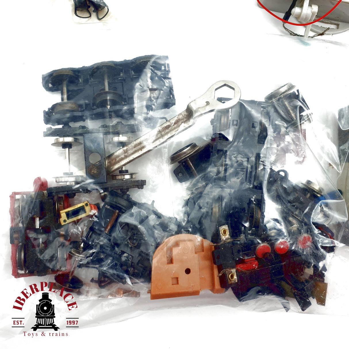♻️  Roco Lote de accesorios y piezas de repuesto para vagones bogies, enganches, etc H0 escala 1:87 E20