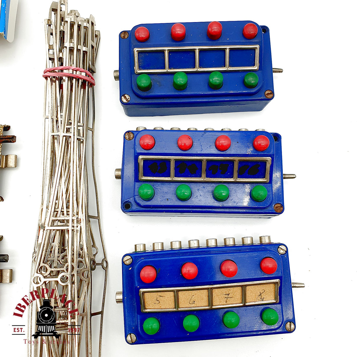♻️🚂 Märklin 20x vias 19x catenarias, pupitres de mando 7210 7072 5146 Escala H0 1:87