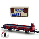 ✨♻️ Märklin 8658 Vagon Plataforma Bordes Rungwagen GOE Época I Mini Club Escala Z 1:220