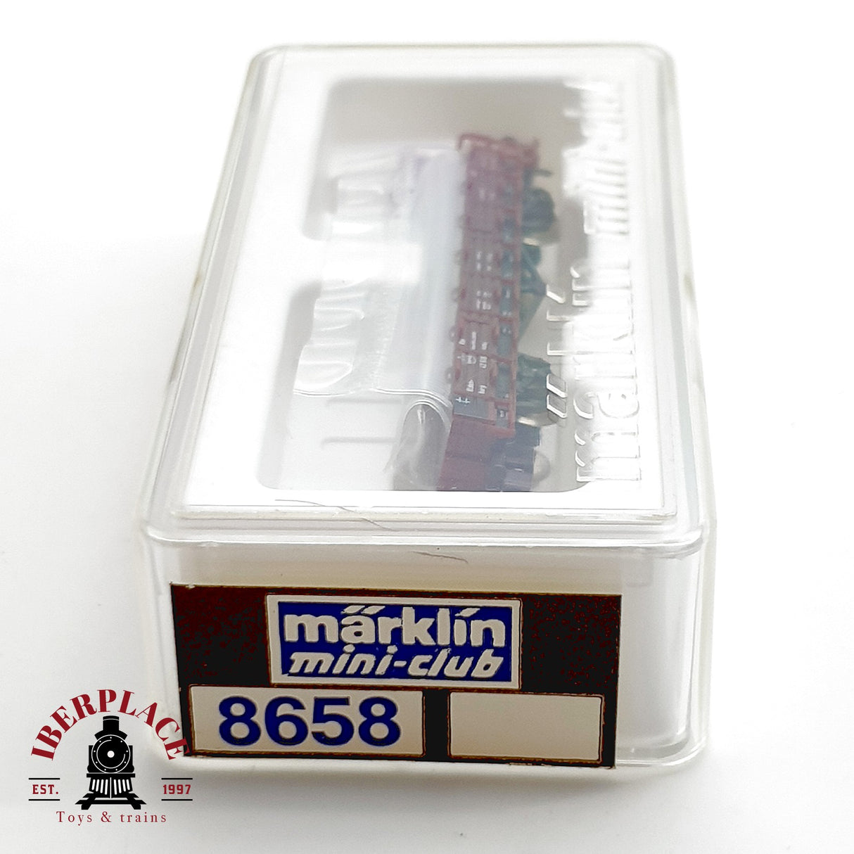 ✨♻️ Märklin 8658 Vagon Plataforma Bordes Rungwagen GOE Época I Mini Club Escala Z 1:220