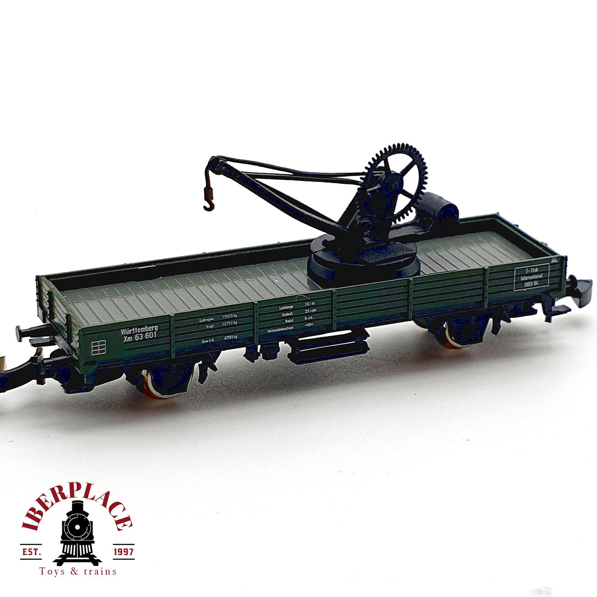 ♻️✨ Märklin 88 609 Vagón Grúa Crane Niederbordwagen KWSTE Ep I Mini Club Escala Z 1:220 2/2