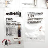 ♻️ Märklin Lote Recambios 4x 7185 Patines 7194 Muelles 60030 Escobillas AC H0 Escala 1:87