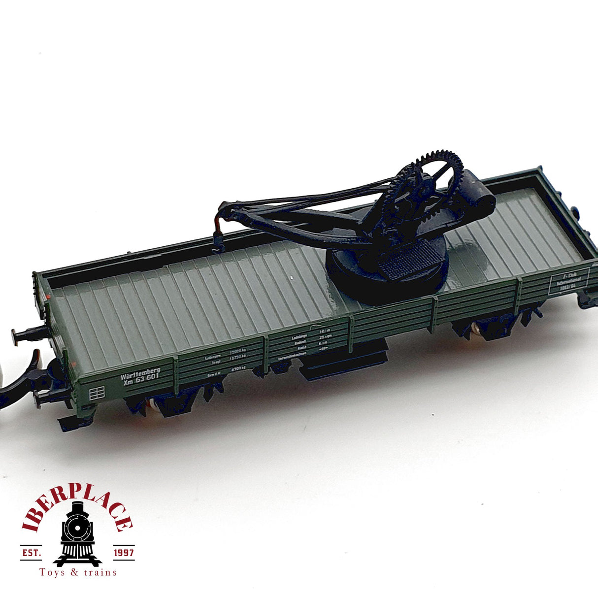 ♻️✨ Märklin 88 609 Vagón Grúa Crane Niederbordwagen KWSTE Ep I Mini Club Escala Z 1:220