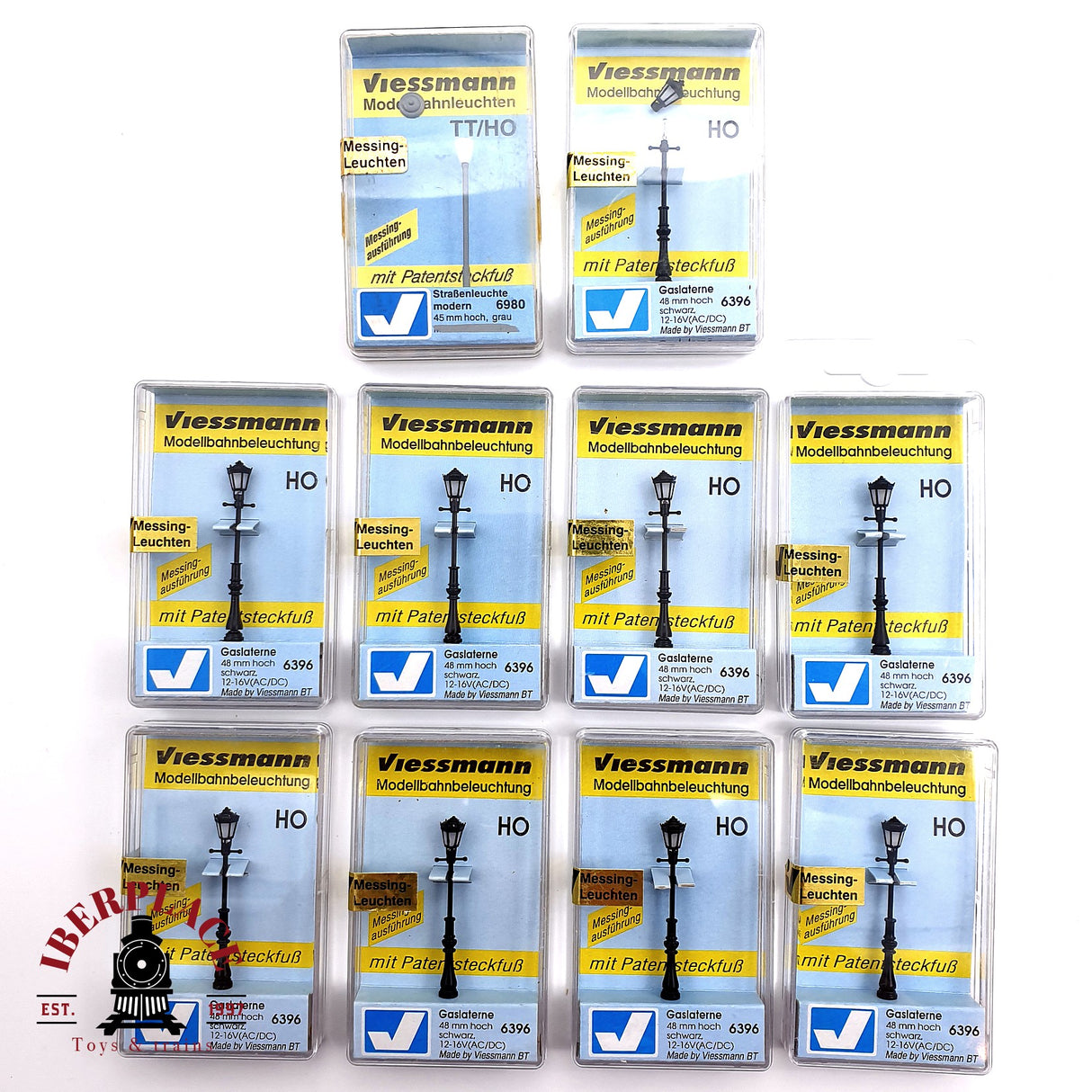 ♻️ 10x Viessmann 6396 6980 Linternas de gas H0 escala 1:87 E19