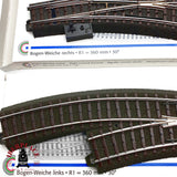 ♻️ Märklin 3x 24672 24671 desvió curvo izquierda y derecha sistema C H0 escala 1:87 E20