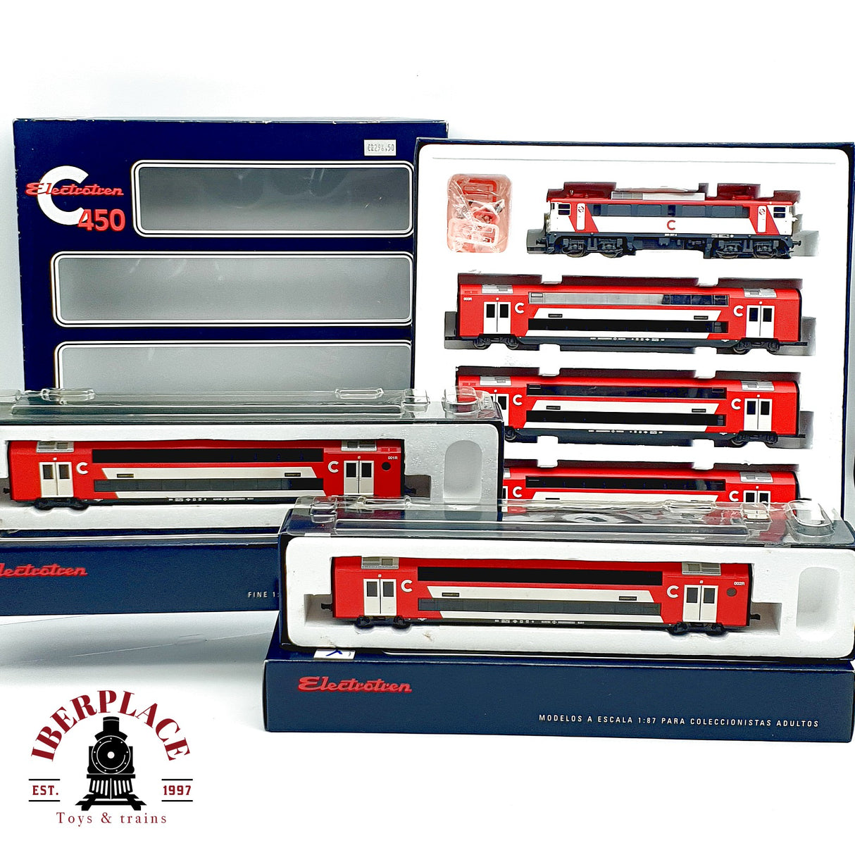 ♻️ Electrotren 3451 3452 Set RENFE 450 Buque Cercanias 6 Coches H0 1:87 AC Digital