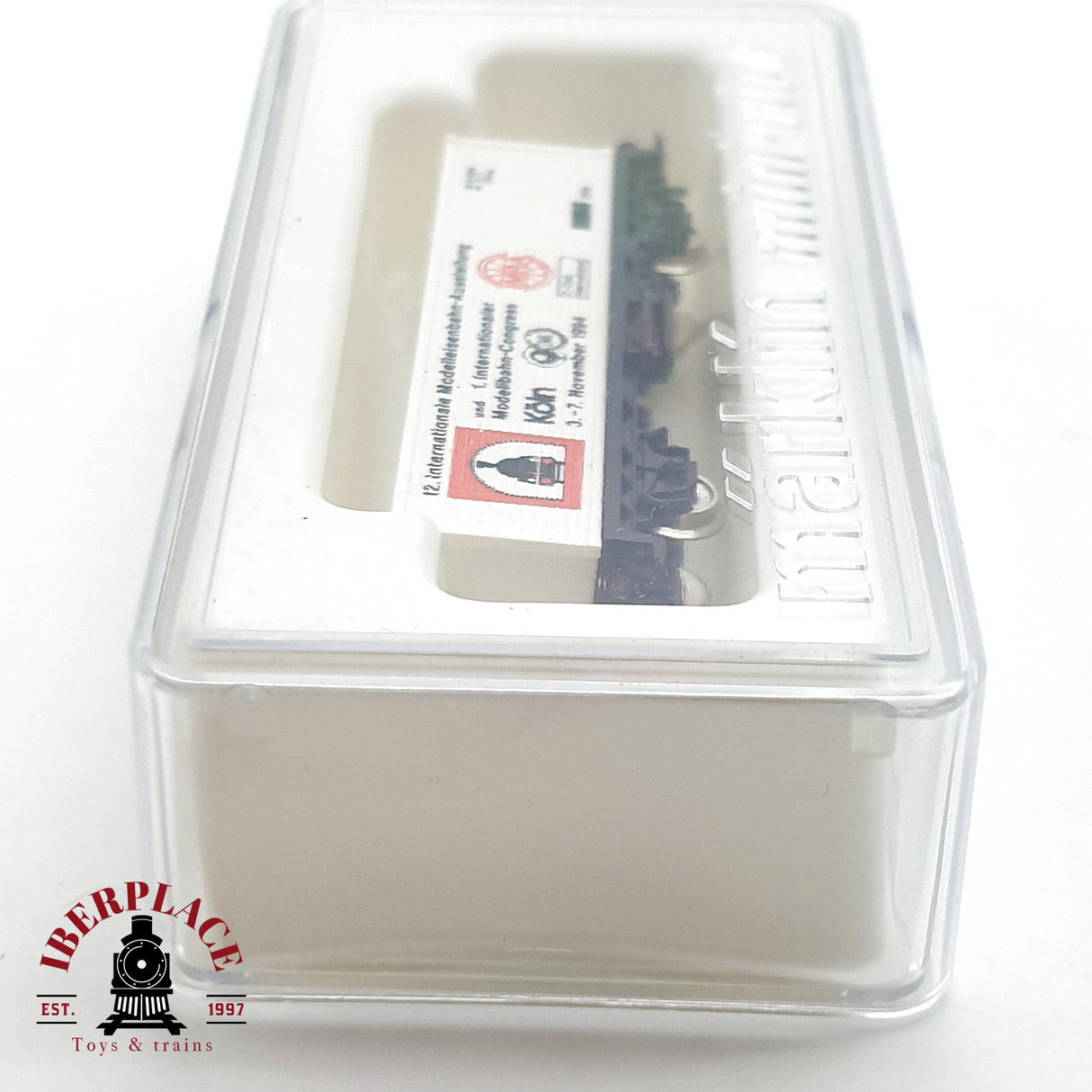 ✨♻️ Märklin  Vagon Portacontenedores Kölner Messe 1994 DB Mini Club Escala Z 1:220