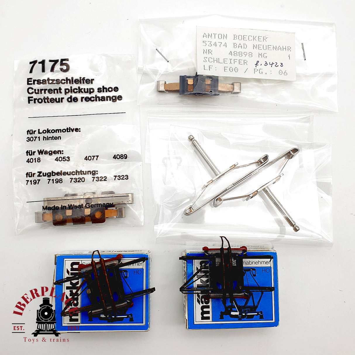 ♻️ Märklin Lote repuestos 7175 patin toma corriente pantografos AC H0 Escala 1:87