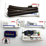 ♻️ Märklin 3x 24611 74490 Desvío izquierdo y motor para desvío sistema C H0 escala 1:87 E20