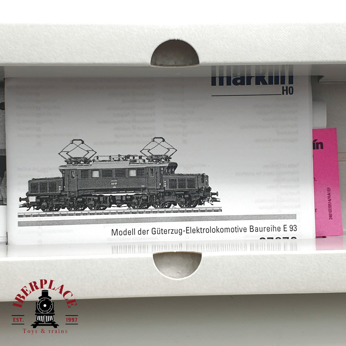 ♻️  AC Märklin 37870 Digital Locomotora BR E93 07 DB con sonido H0 escala 1:87 E21
