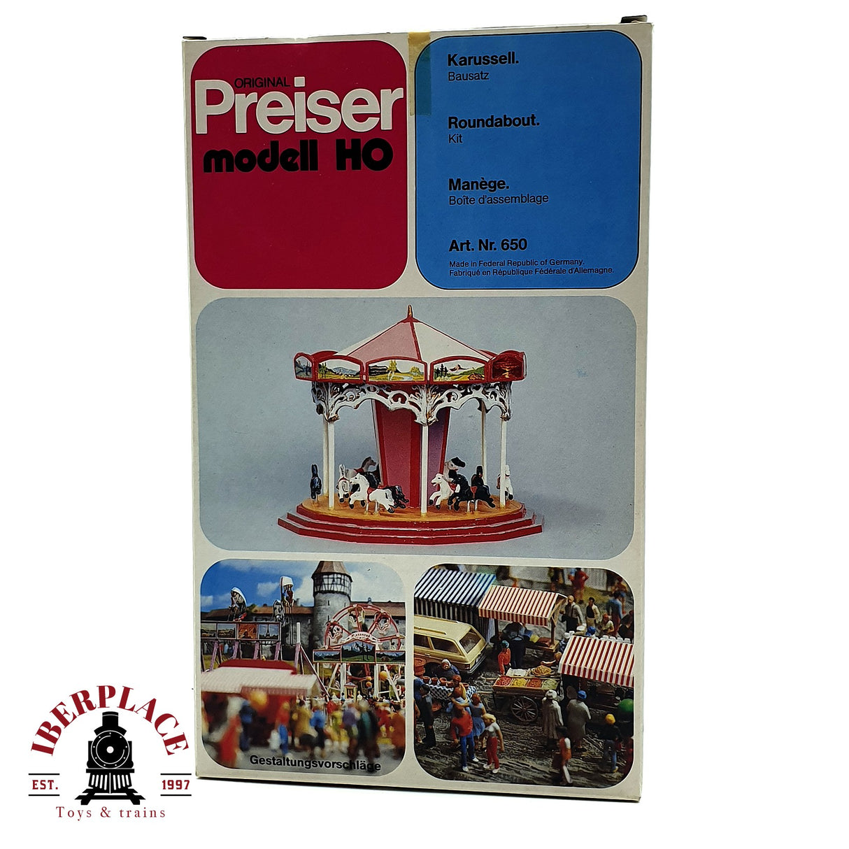 ♻️  Preiser 650 Figuras Carrusel H0 escala 1:87 E19