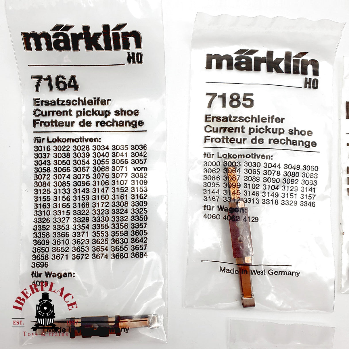 ♻️ Märklin Lote Recambios 7164 7185 7175 Patines 7154 Aros 2x 60030 Escobillas AC H0 Escala 1:87