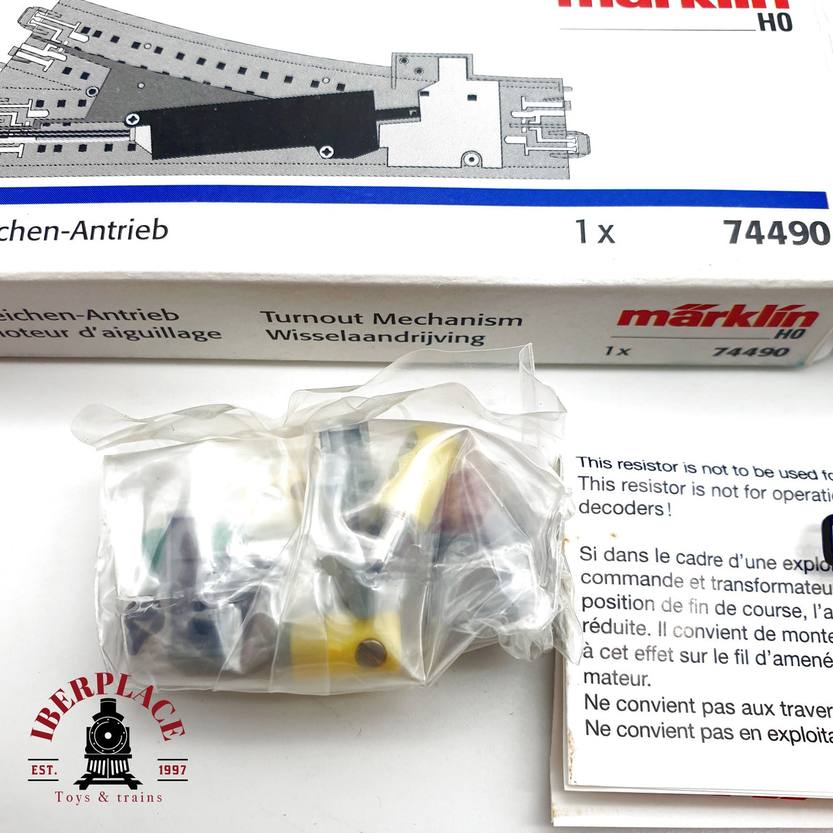 ♻️ Märklin 2x 24611 74490 Desvío a la izquierda y motor para desvío H0 escala 1:87 E20 4/4