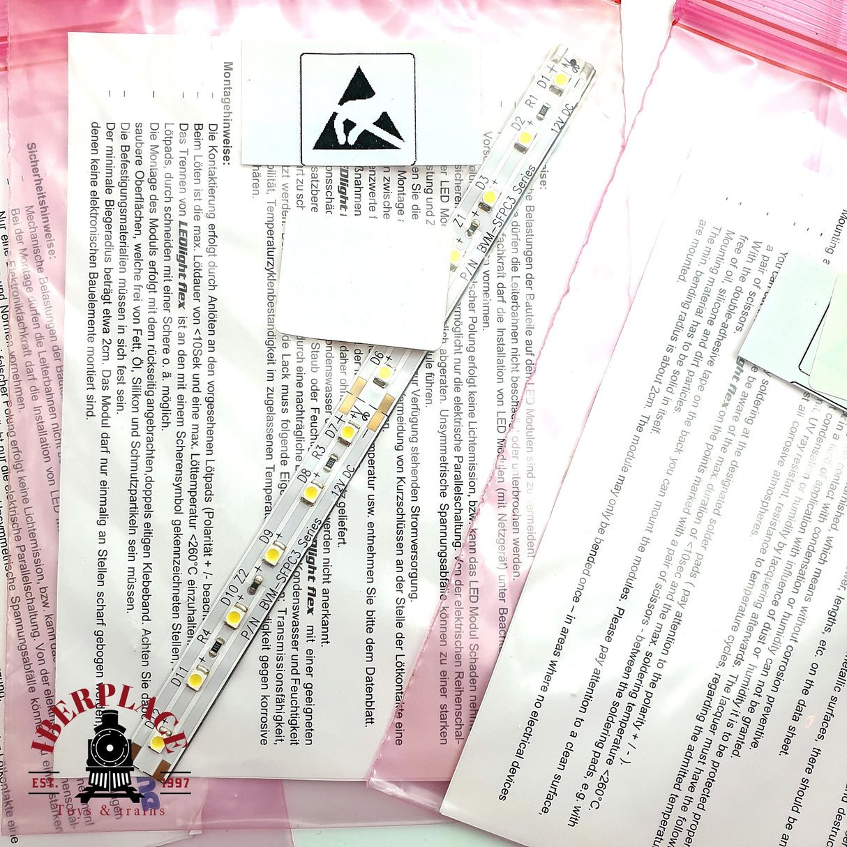 ♻️ 7x Barthelme Tiras de luz Led H0 + N escala 1:160 E19