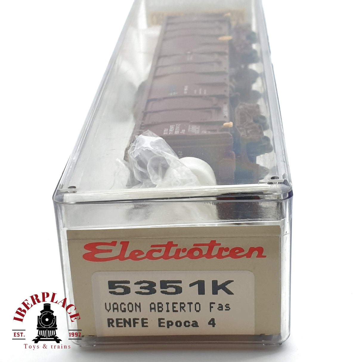♻️ Electrotren 5351K vagón abierto RENFE 690 Ep 4 con troncos de carga H0 escala 1:87 A27