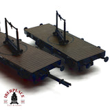 ♻️ DC 2x Fleischmann vagones plataforma K.P.E.V H0 escala 1:87 E20