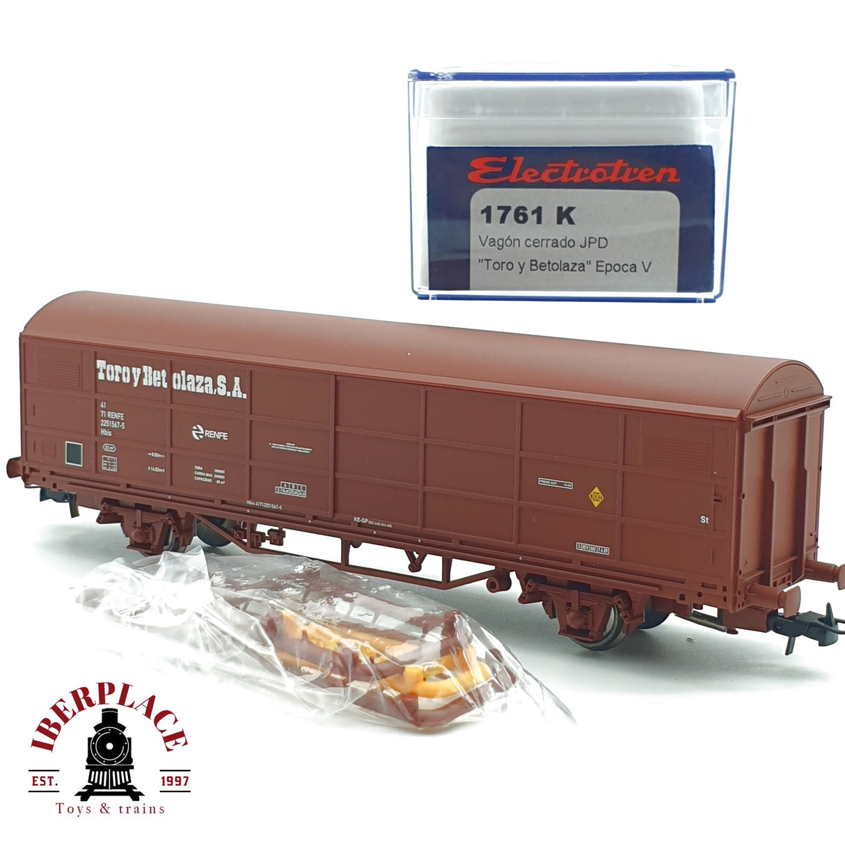 ♻️ Electrotren 1761K vagón cerrado JPD Toro y Betolaza Ep V RENFE H0 escala 1:87 A27