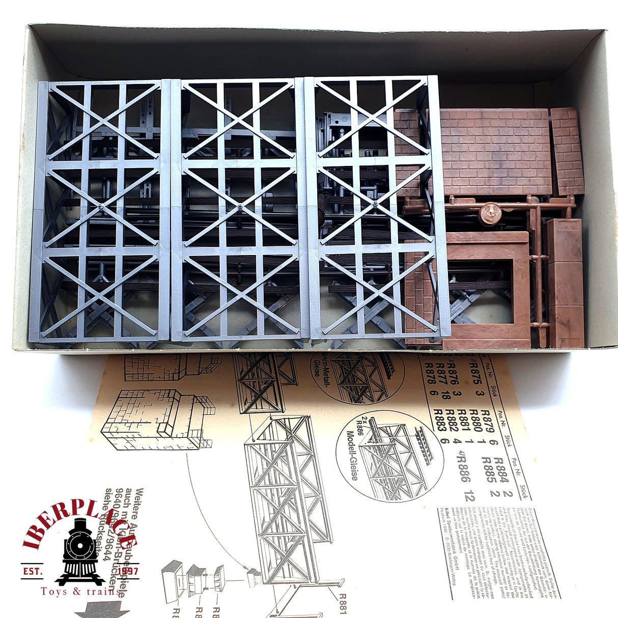 ♻️ Kibri B-9630 Puente de celosía H0 escala 1:87 E19