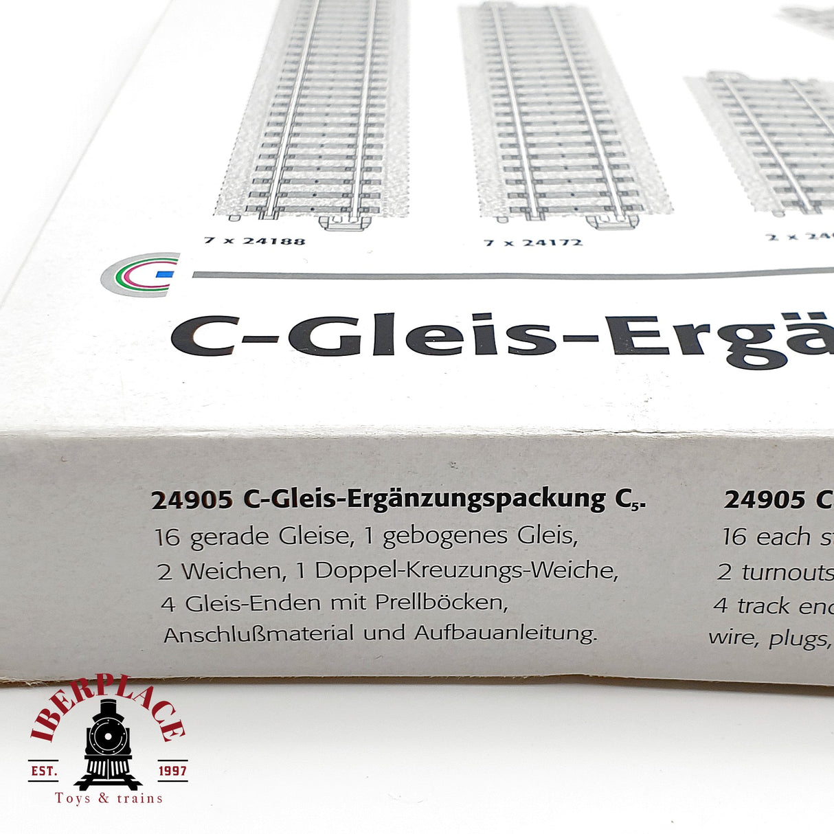 ♻️ ✨ Märklin 24905 Set ampliación vías sistema C C5 desvíos cruce topes Escala H0 1:87