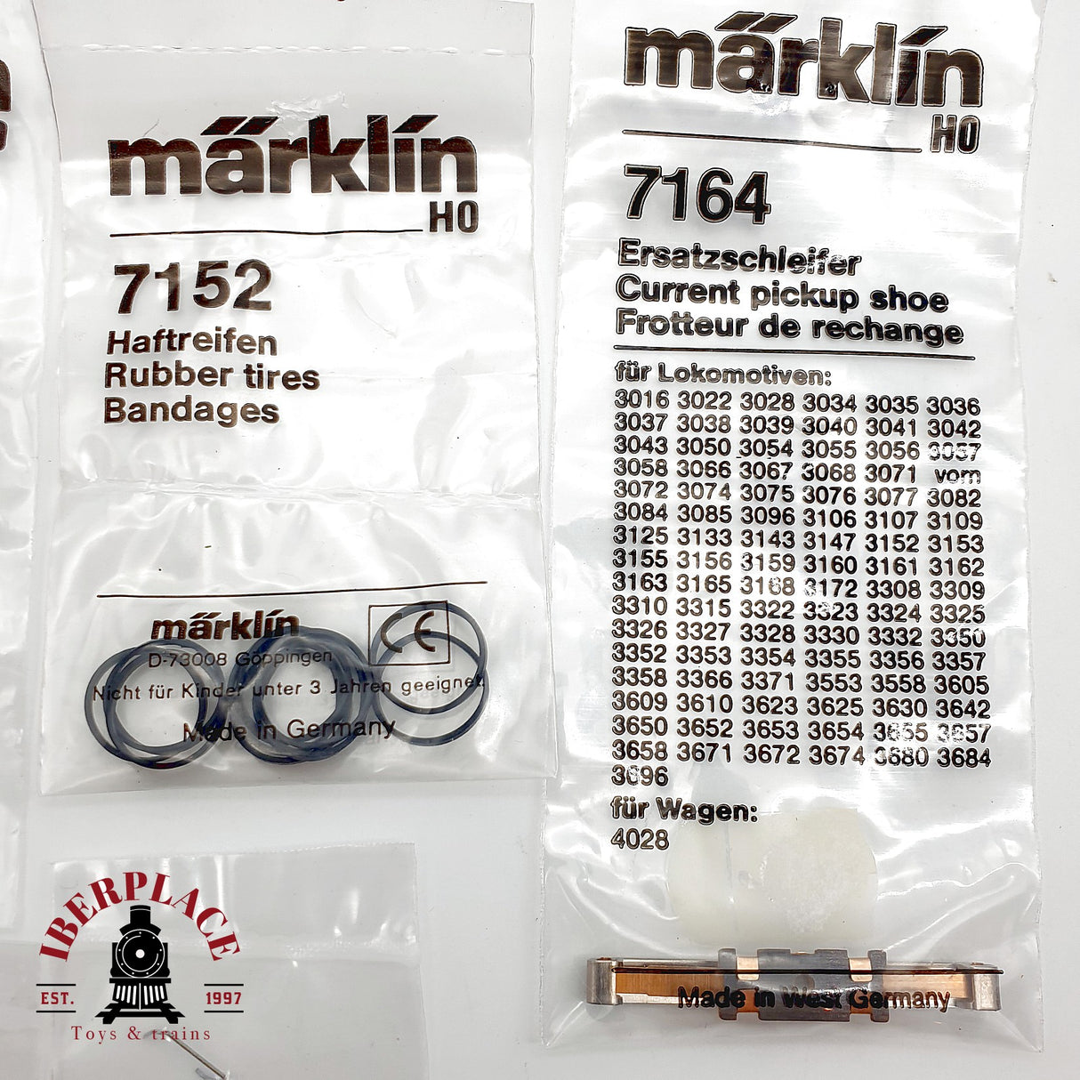 ♻️ Märklin Lote Recambios 7175 7185 7164 Patines 7152 Aros 2x 60030 AC H0 Escala 1:87