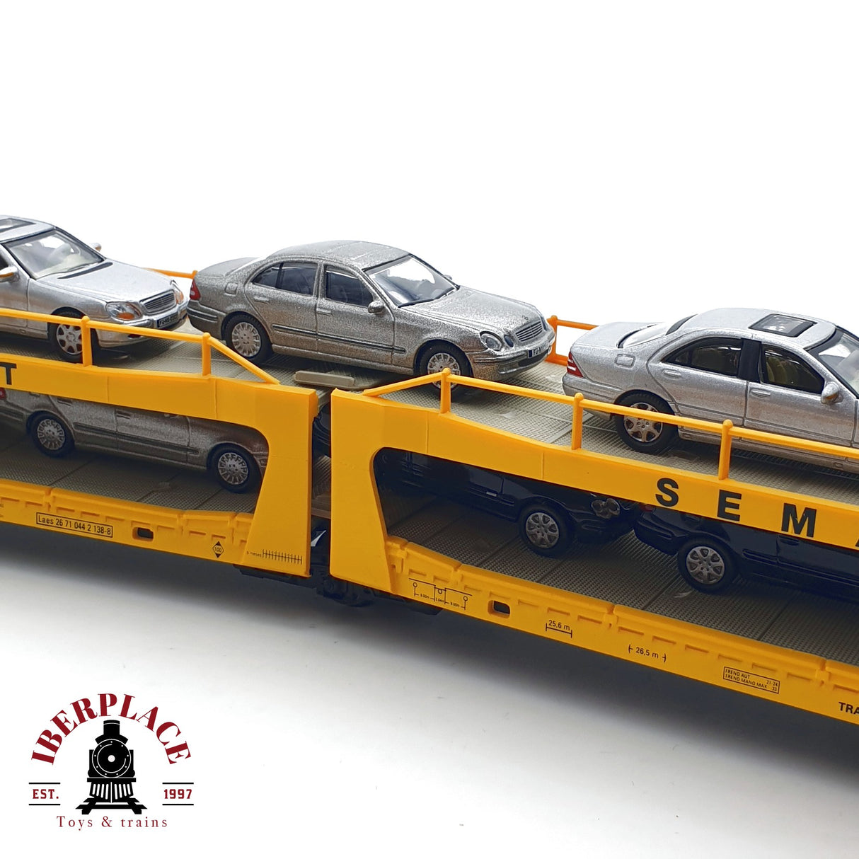 ♻️ Electrotren 6001 vagón portacoches SEMAT Tipo Laes RENFE H0 escala 1:87 A27