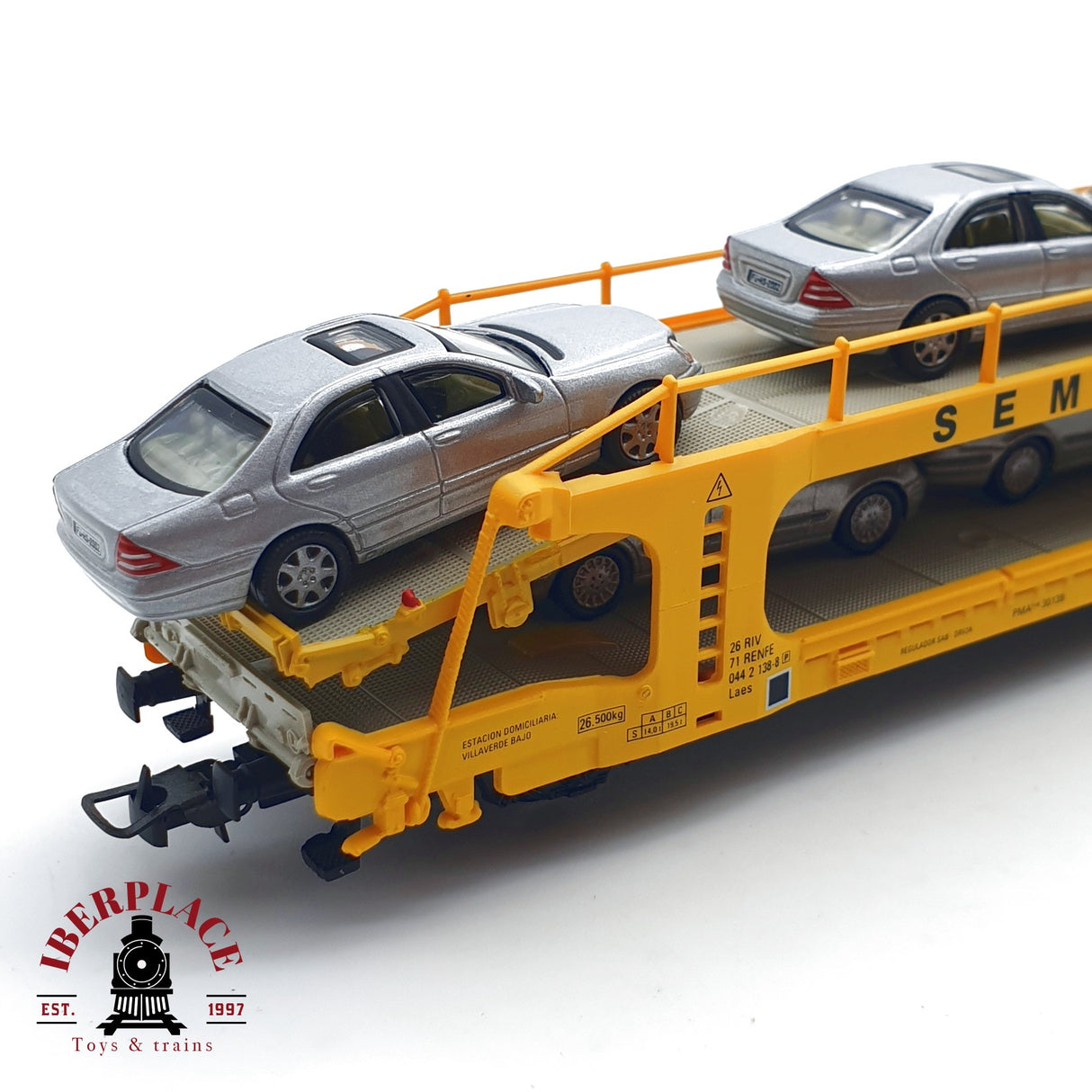 ♻️ Electrotren 6001 vagón portacoches SEMAT Tipo Laes RENFE H0 escala 1:87 A27