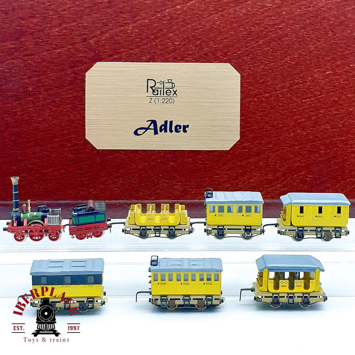 ♻️✨ Railex Z 1:220 - Set Histórico Tren "Adler" (1835) Época I en Estuche de Madera