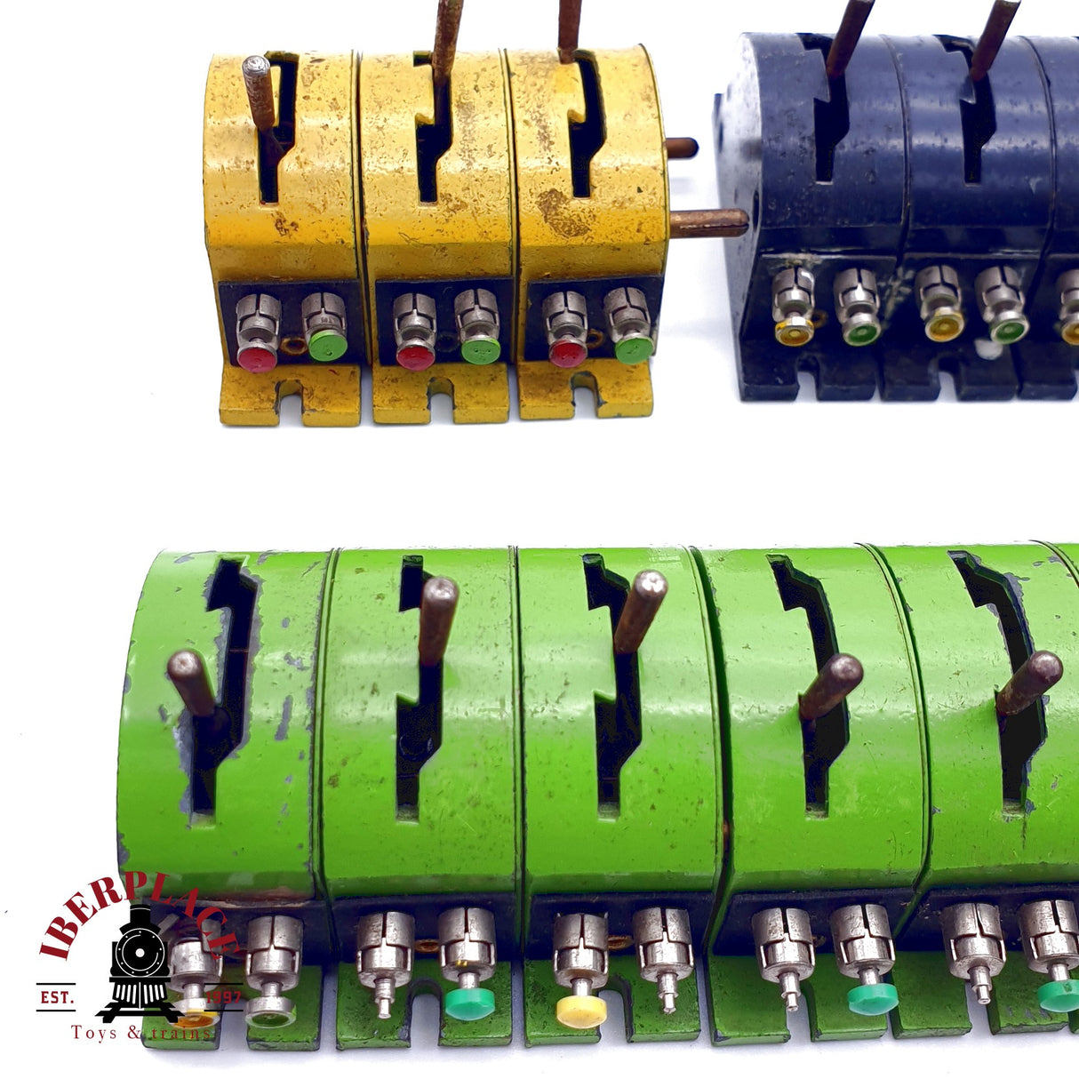 ♻️ 3x Fleischmann antiguos Pupitre de mando en hierro fundido H0 escala 1:87 E20