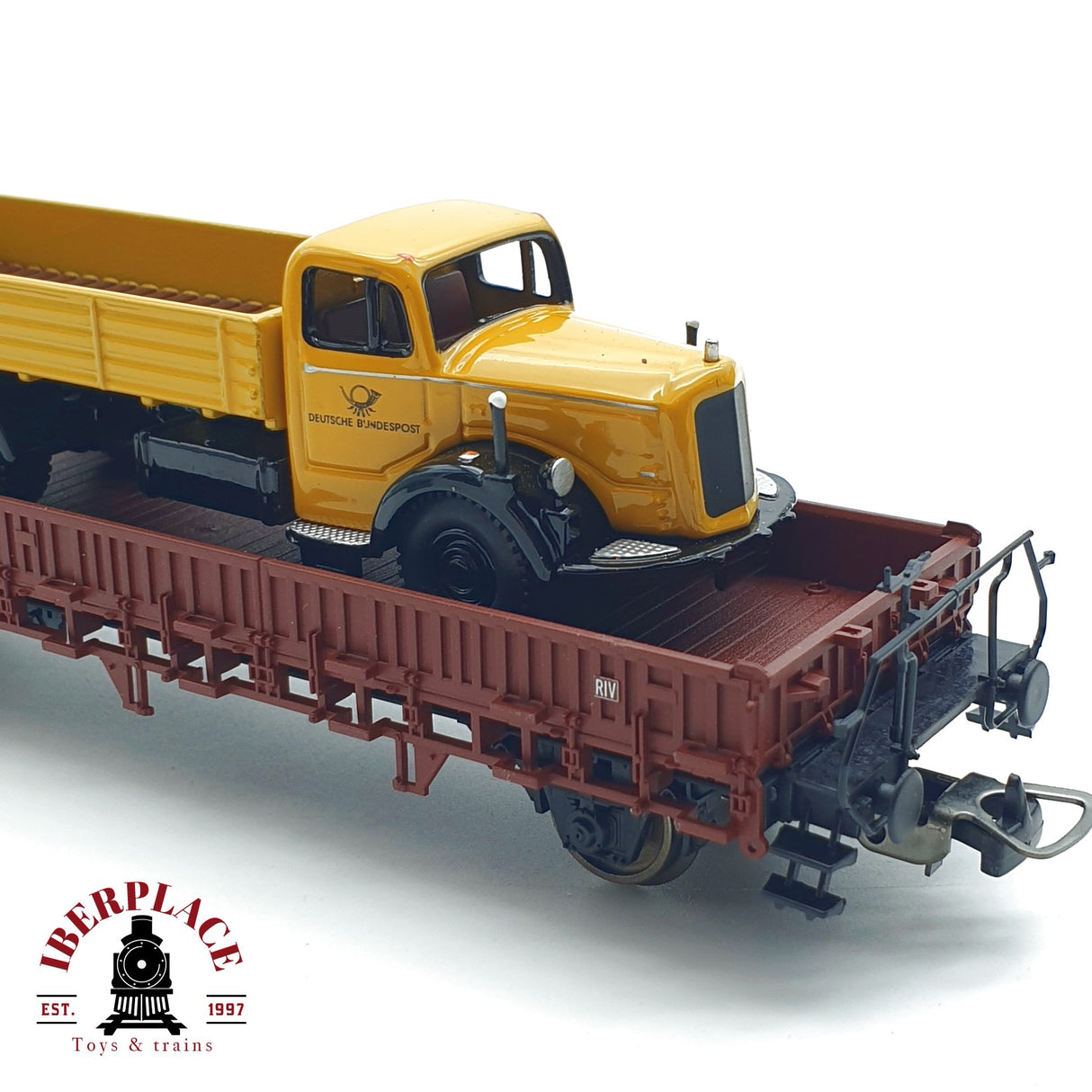 ♻️  DC PIKO 72029 vagón estaca con camión de correos en metal DB H0 escala 1:87 E21