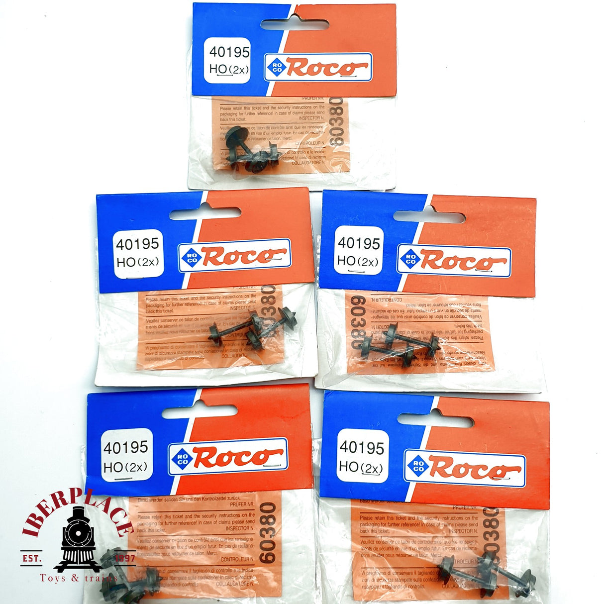 ♻️  5x Roco 40195 Ruedas de repuesto para vagones H0 escala 1:87 E20