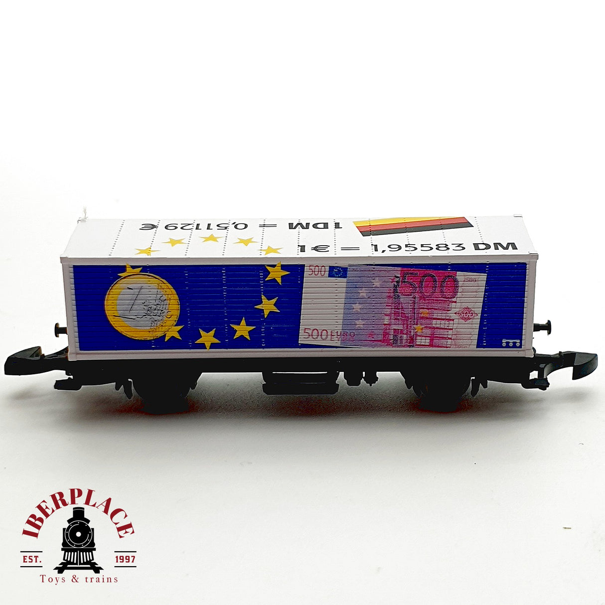 ♻️✨ Märklin Vagon Contenedor Euro DM Navidad Weihnachtswagen Escala Z 1:220