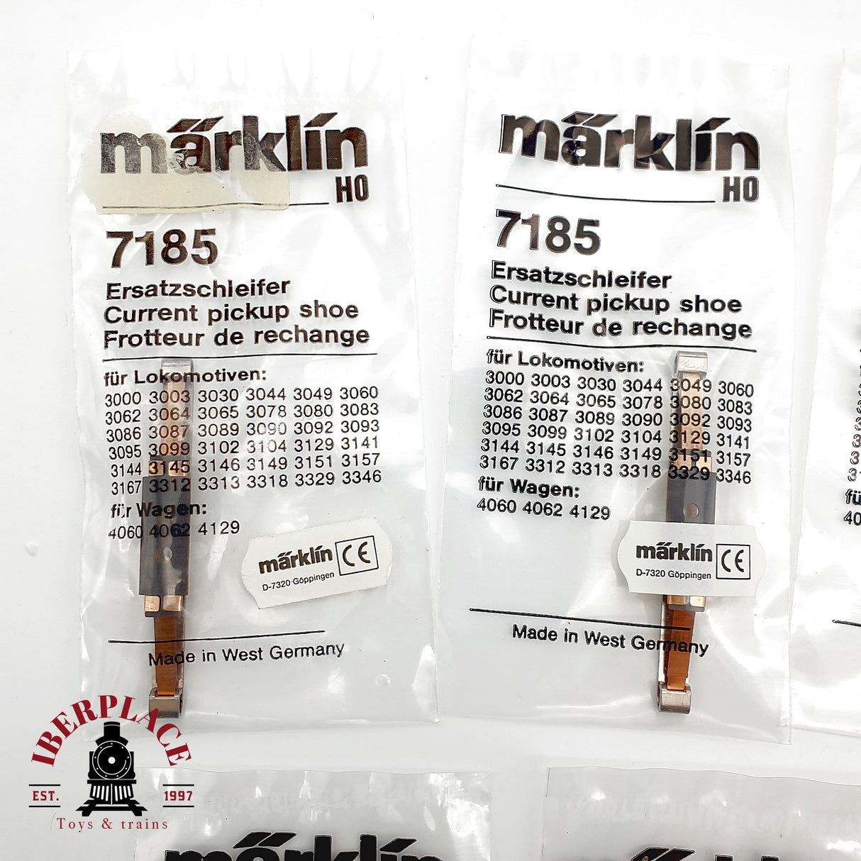 ♻️ Märklin 7185 Lote 7x patin toma corriente Ersatzschleifer AC H0 Escala 1:87