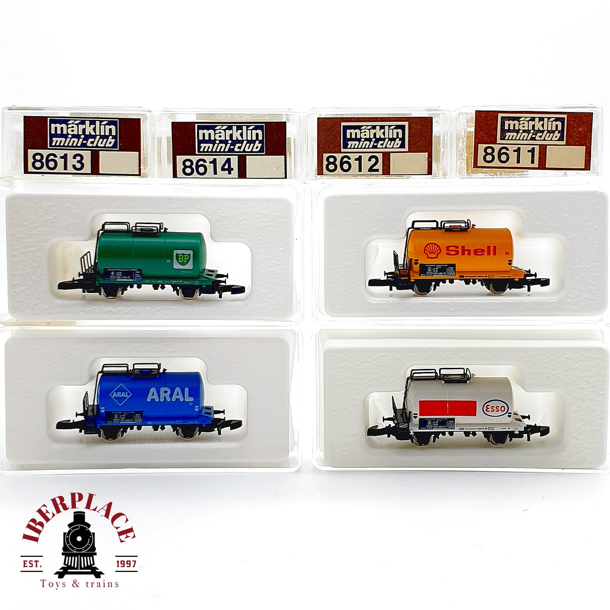♻️✨ Märklin 4x Vagones Cisterna BP Shell Aral Esso DB Escala Z 1:220