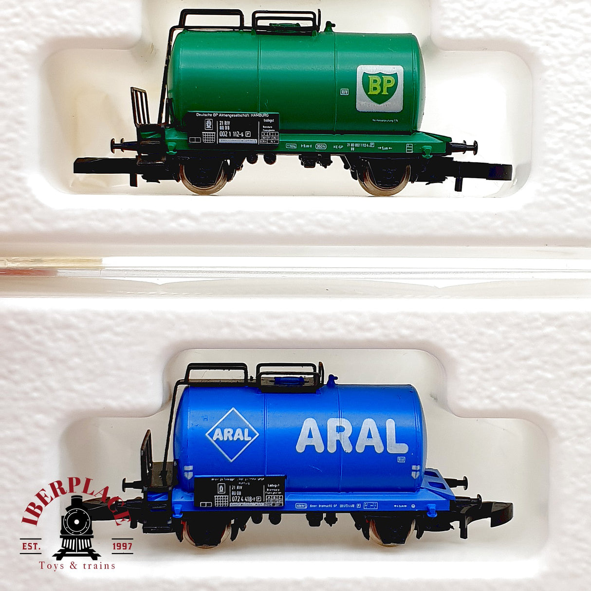 ♻️✨ Märklin 4x Vagones Cisterna BP Shell Aral Esso DB Escala Z 1:220