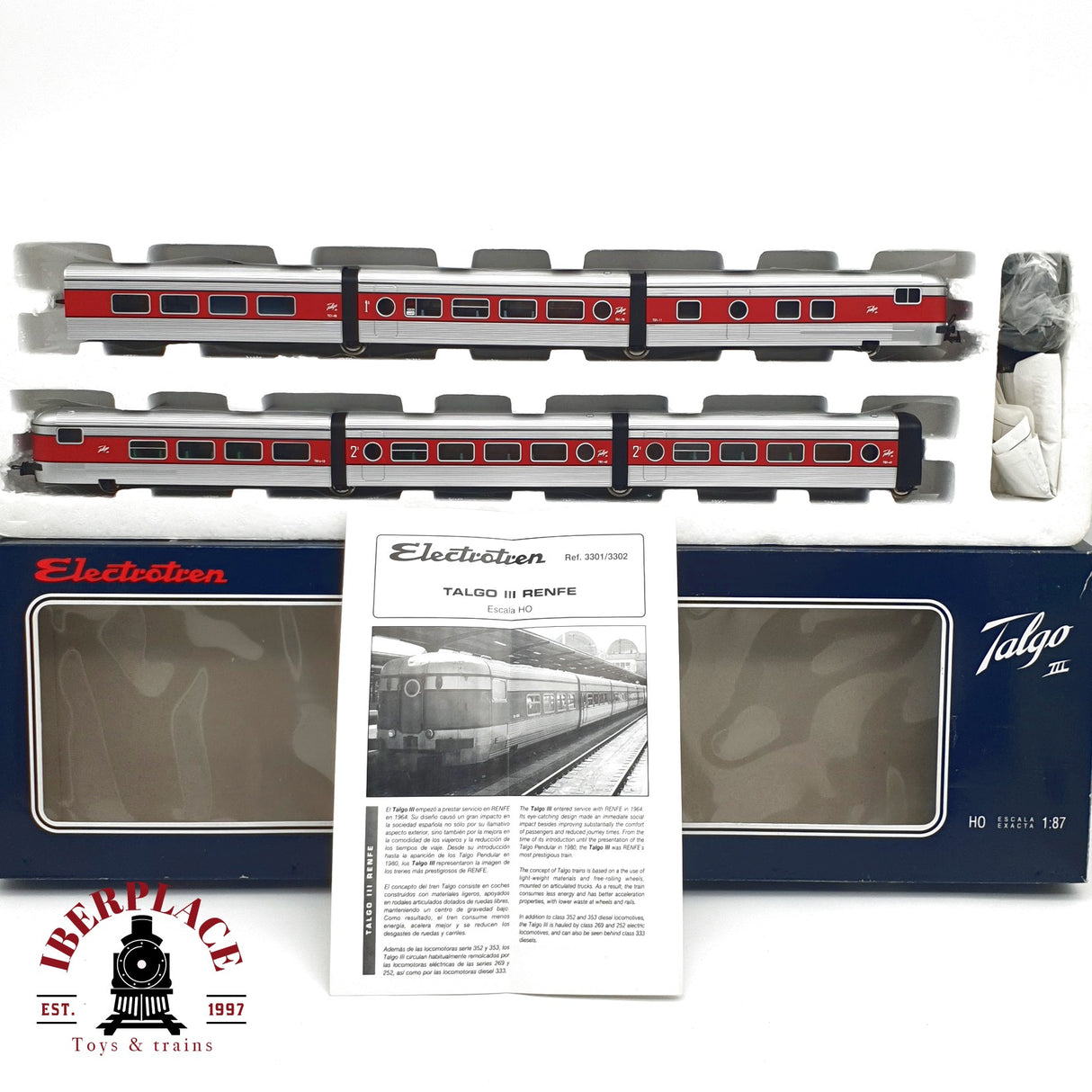 ♻️ Electrotren 3302 AC set vagones tren talgo III RENFE H0 escala 1:87 A27