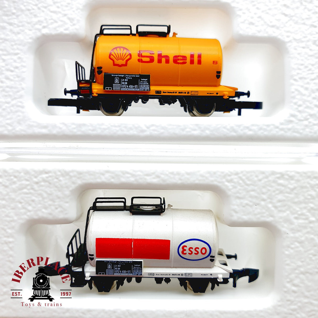 ♻️✨ Märklin 4x Vagones Cisterna BP Shell Aral Esso DB Escala Z 1:220
