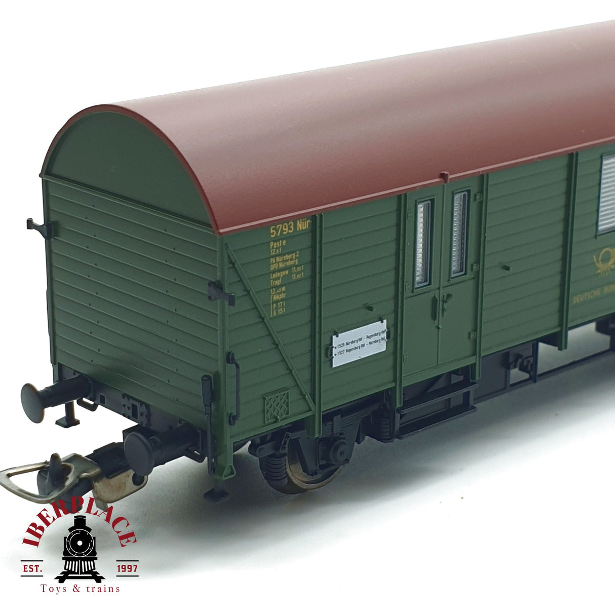 ♻️  AC PIKO 54483/10 vagón mercancías postales DBP Ep III  H0 escala 1:87 E21