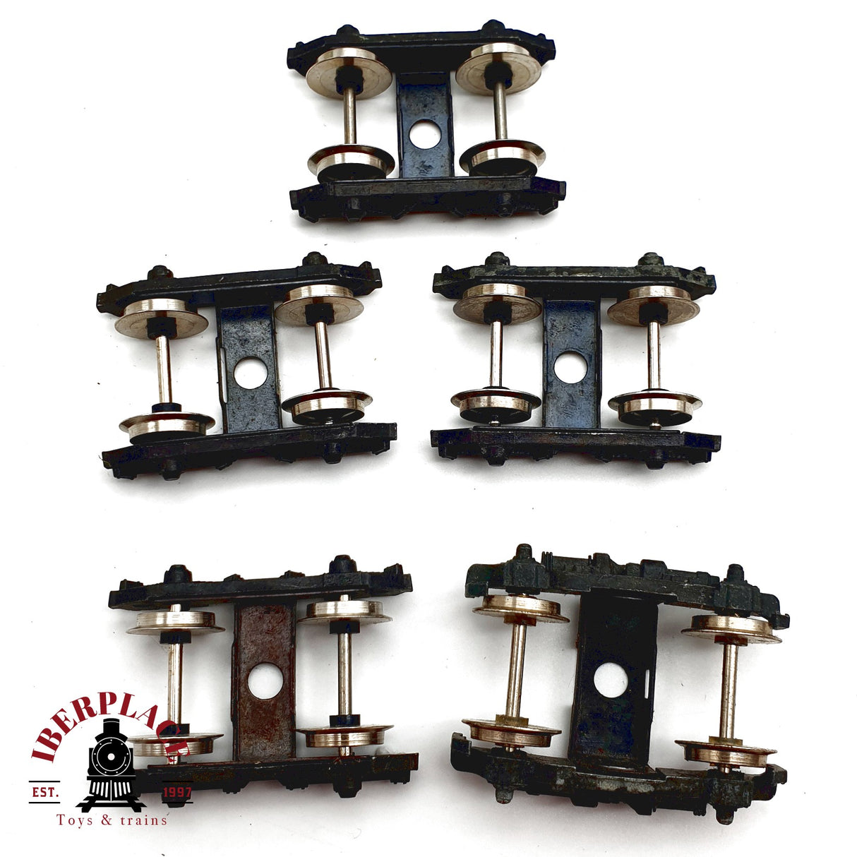 ♻️  5x Bogies para repuestos de vagones H0 escala 1:87 E20 2/7